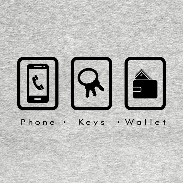 PKW- Phone Keys Wallet Check - dark by straightupdzign